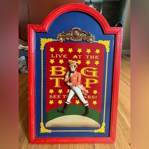 3D Arister Circus Extravaganza Live at The Big Top See The Stars Relief Sign